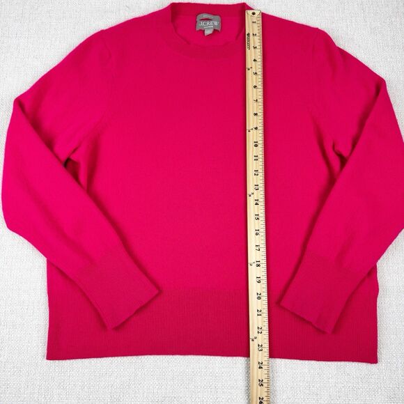 J. Crew Cashmere Women's Classic Fit Pink Crewneck Lightweight Sweater Large - Picture 13 of 16